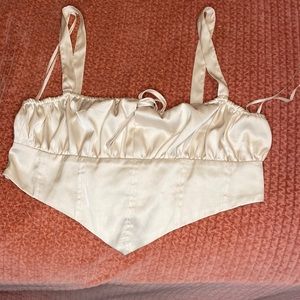 Beige crop top